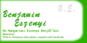 benjamin eszenyi business card